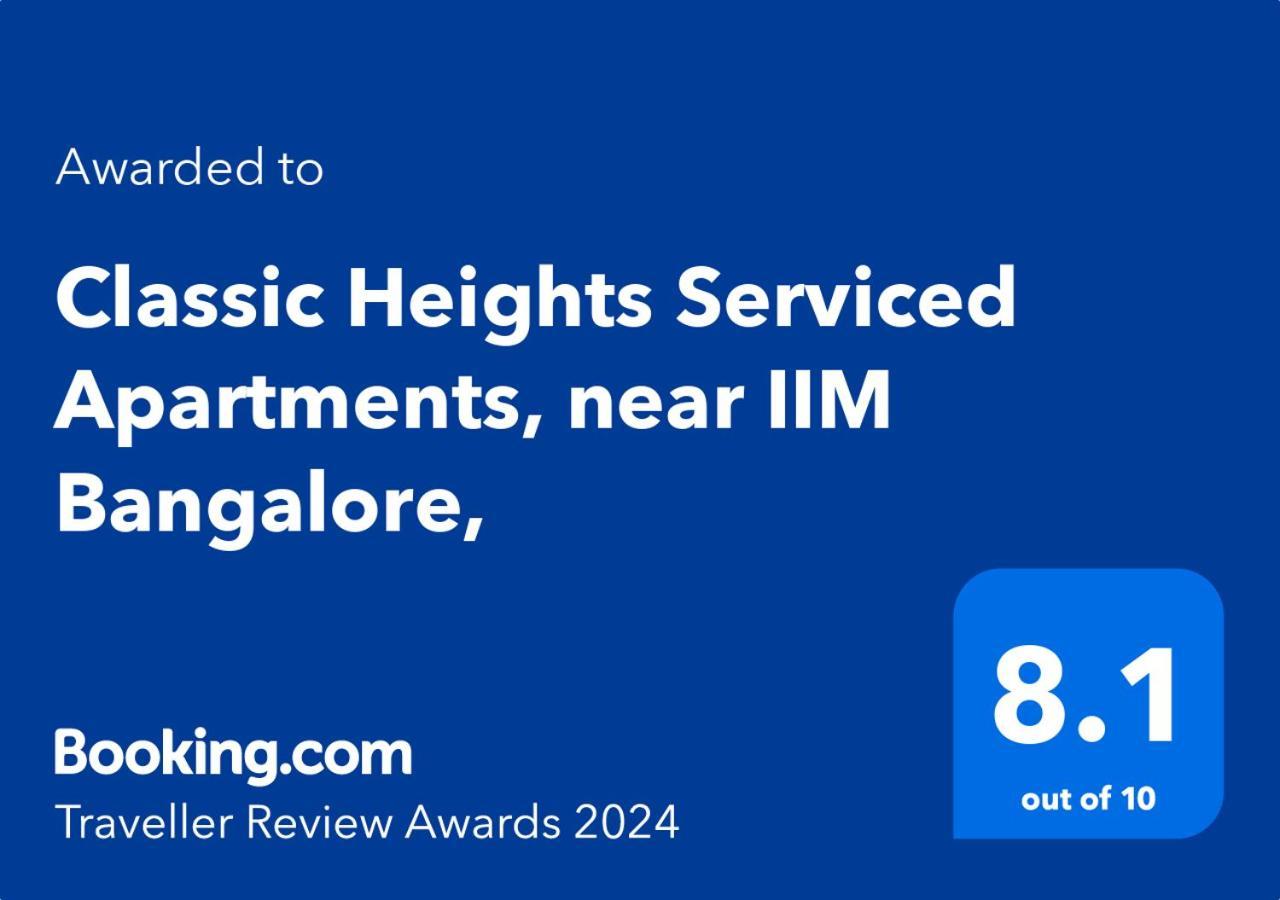 Classic Heights Serviced Apartments, Near Iim Bangalore, Zewnętrze zdjęcie